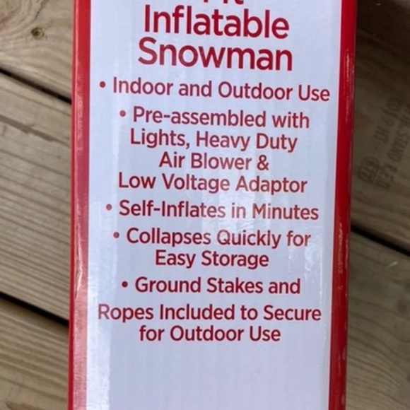 NIB-4ft Inflatable Snowman - Picture 3 of 3